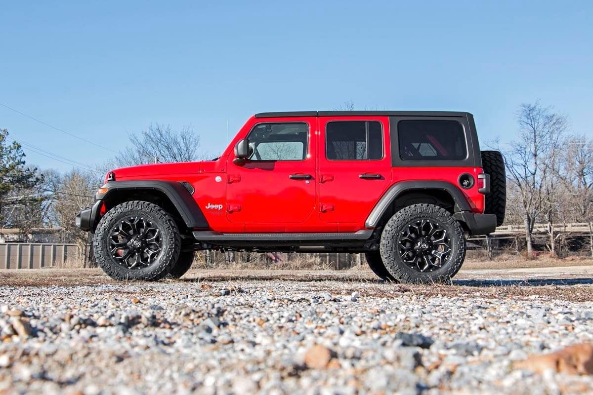 Jeep Wrangler Suspension Lift Kit - Front + Rear - Rough Country - V2 with Linear Coil Rate Springs - '18-'23
